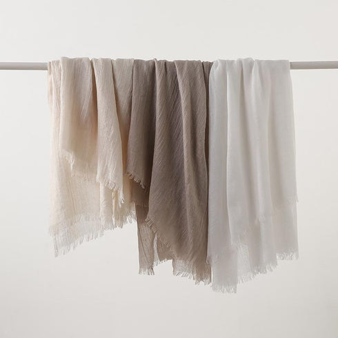 Cotton and linen sunscreen silk scarf small scarf beach long silk scarf